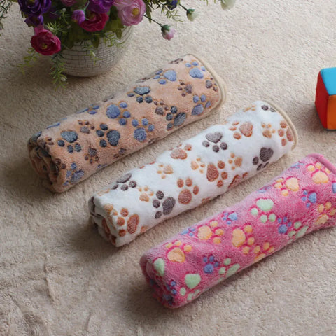 3 Sizes Cute Warm Pet Bed Mat Cover Towel