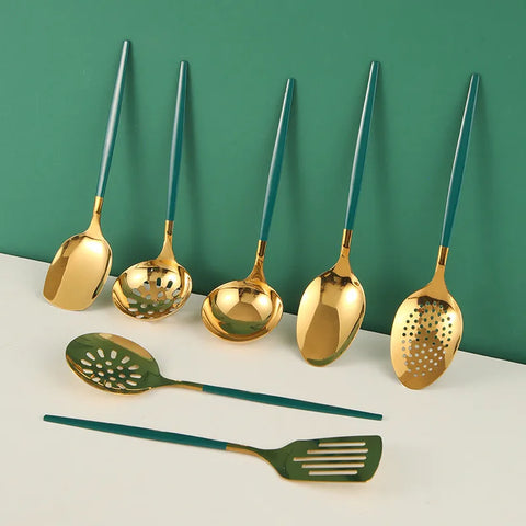 Stainless Steel Long Handle Kitchen Cooking Utensils