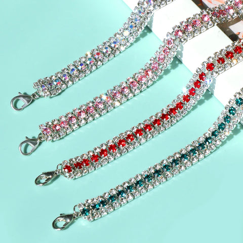 Cute Luxury Crystal Diamond Cat Dog Collar Pendant