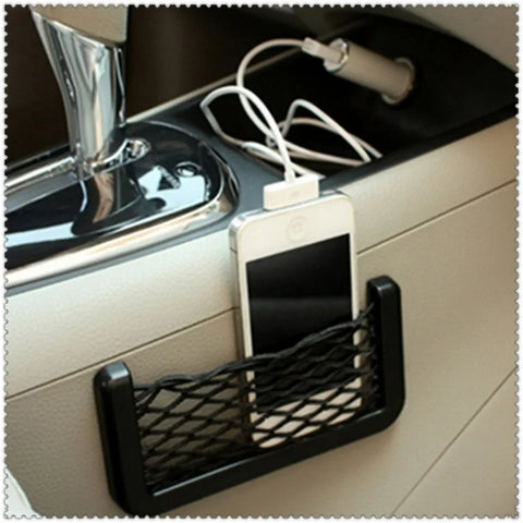 Car Organizer Storage Bag Auto Paste Net Pocket