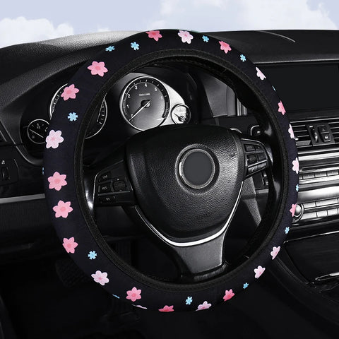 Small Fresh Flower Steering Wheel Cover