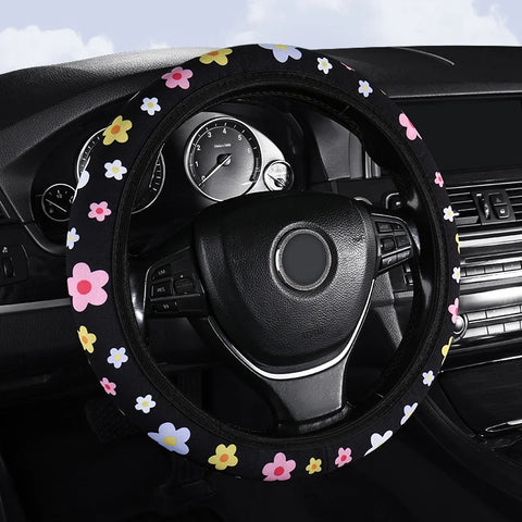 Small Fresh Flower Steering Wheel Cover