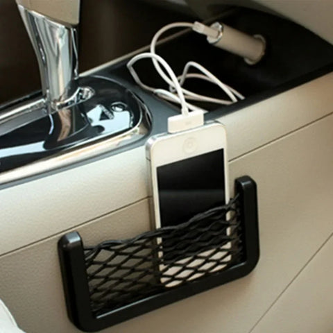 Car Organizer Storage Bag Auto Paste Net Pocket