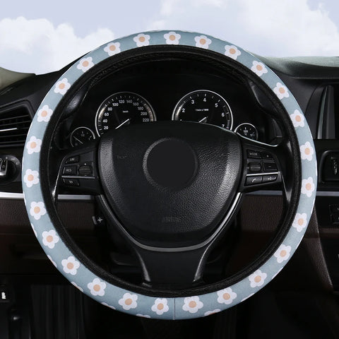 Small Fresh Flower Steering Wheel Cover