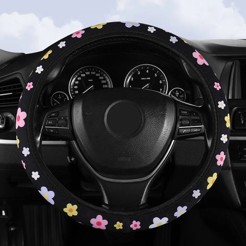 Small Fresh Flower Steering Wheel Cover